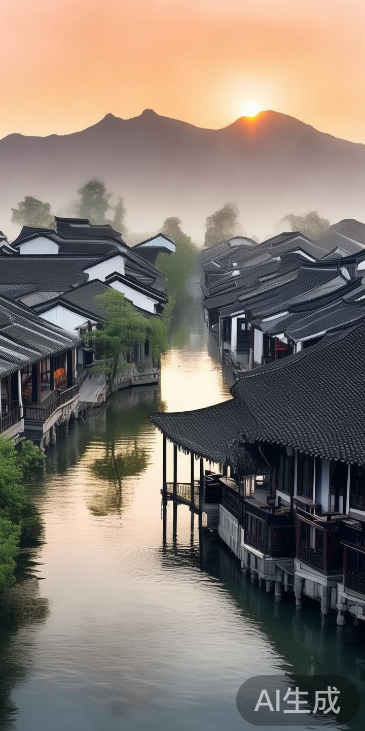 江南水乡以其错综复杂的河流、古朴的水巷和典雅的园林